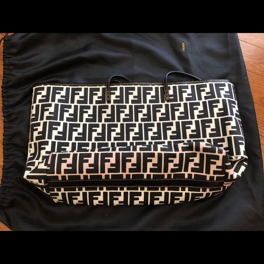 Authentic Fendi Zucca Roll Tote